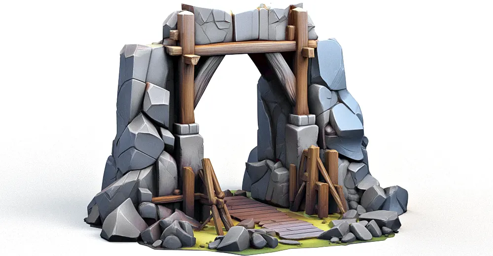 Cave entrance 3d model