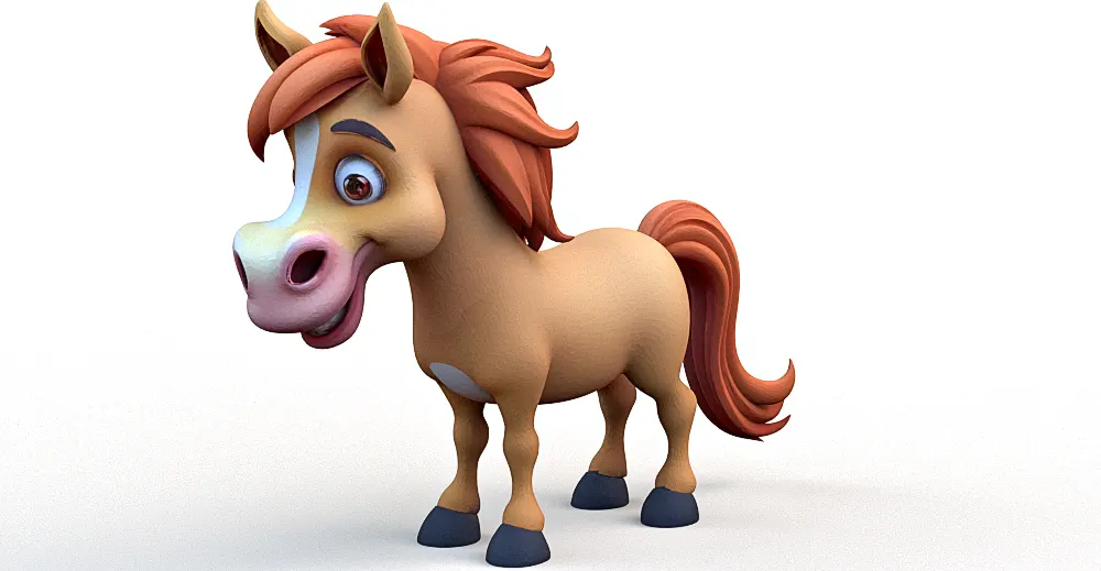 Cartoon Horse 3d model