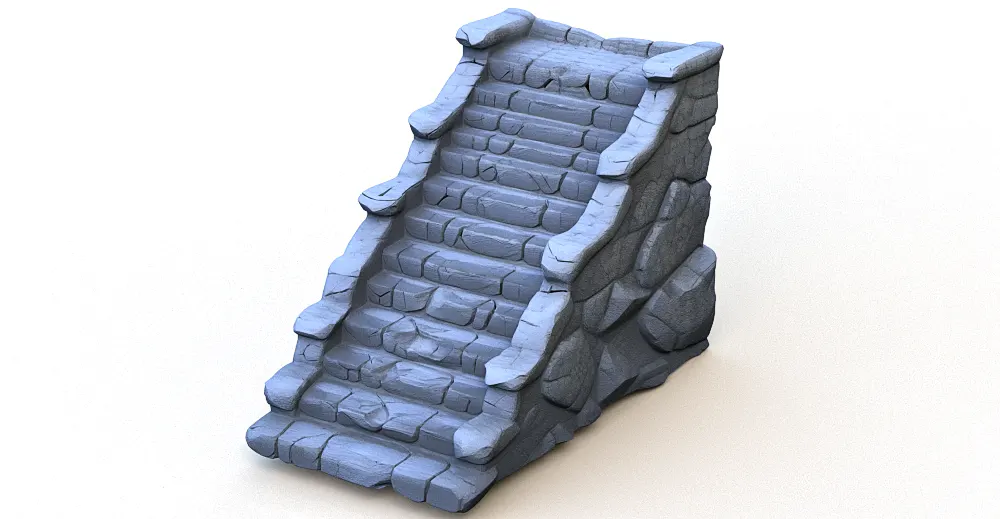 Stone Steps 3d model