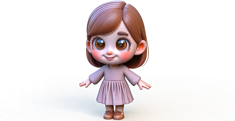 Chibi Girl 3d model