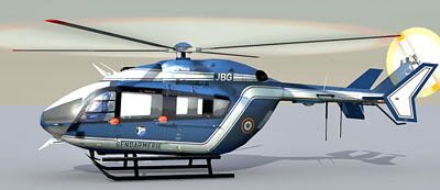 EC-145 gendarmerie 3d model