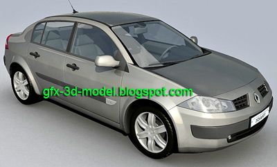 Renault Megane Sedan 3d Model