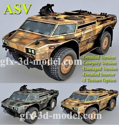 Armored Security Vehicle 3d model