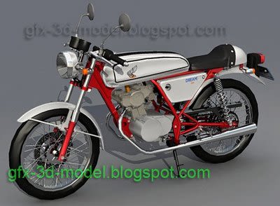 Honda Dream50 bike 3d model
