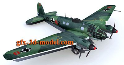 Heinkel He 111 aicraft 3d model