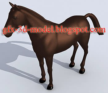 Horse 3d animal model