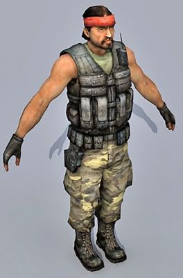 Soldier 3d model 09