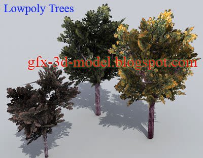 Lowpoly Trees 3d model