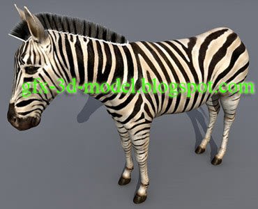 Zebra 3d animal model