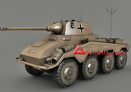 SDKFZ 234 Puma 3d army vehicle
