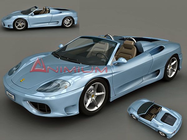 3d models Ferrari 360 Spider