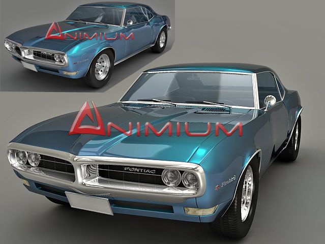 1968 Pontiac firebird 3d model