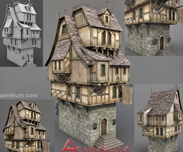Medieval tavern 3d model