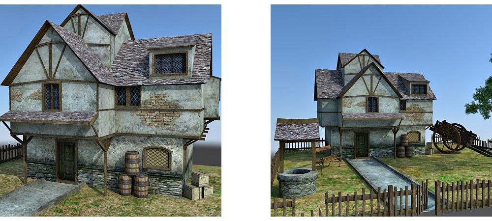 Medieval cottage 3d model