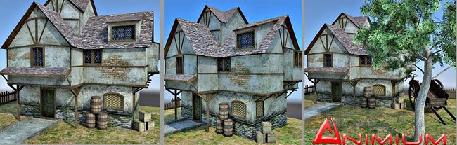 Medieval cottage 3d model