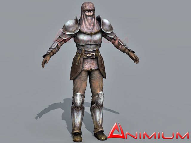 Medieval knight 3d character
