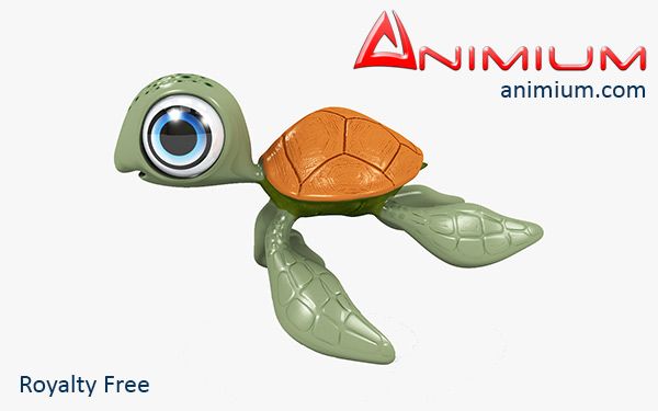 Cartoon Turtle 3d model
