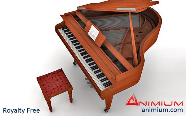 Grand Piano 3d model