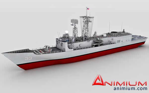 USS Jarret 3d model