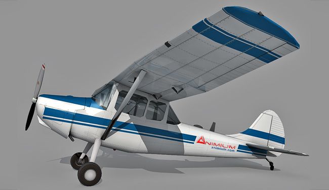 Cessna L-19 O-1 Bird Dog 3d model