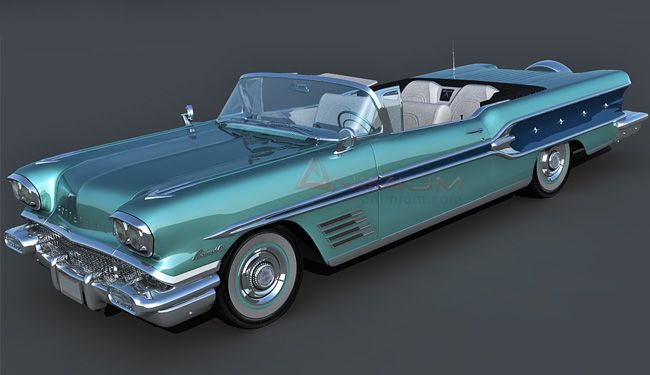 Pontiac Bonneville 1958 3d model