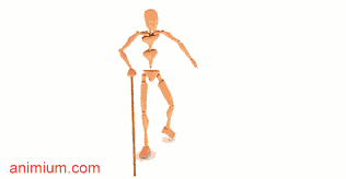 Old man walk motion capture