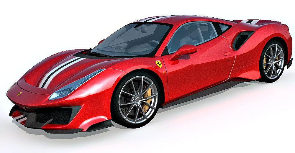 Ferrari 488 Pista 3d model