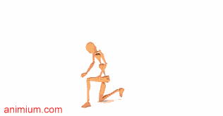 Kneel back away motion capture