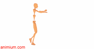 Blind man walking around motion capture
