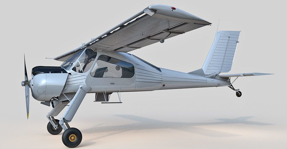 PZL Wilga 3d model