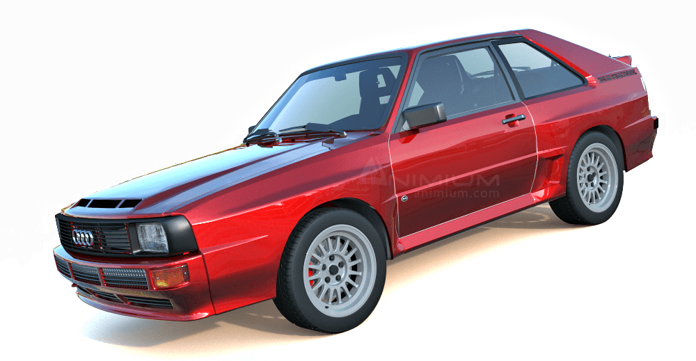 1984 Audi Quattro 3d model
