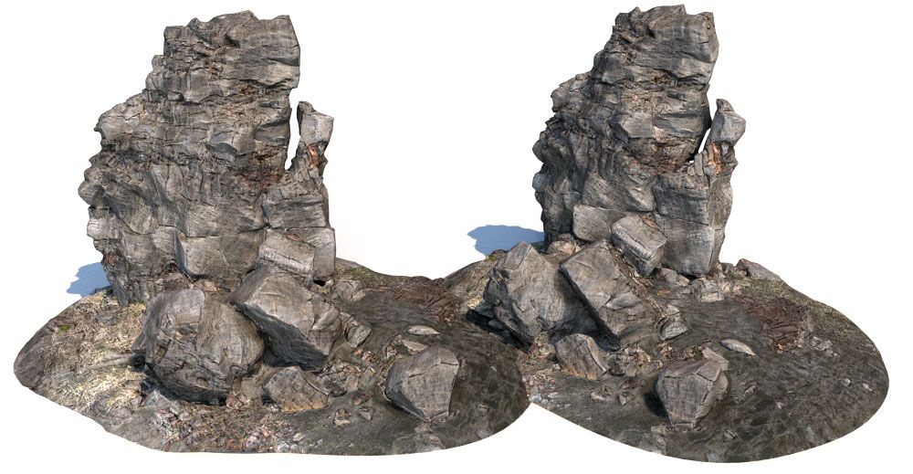 Rock cliff 3d model