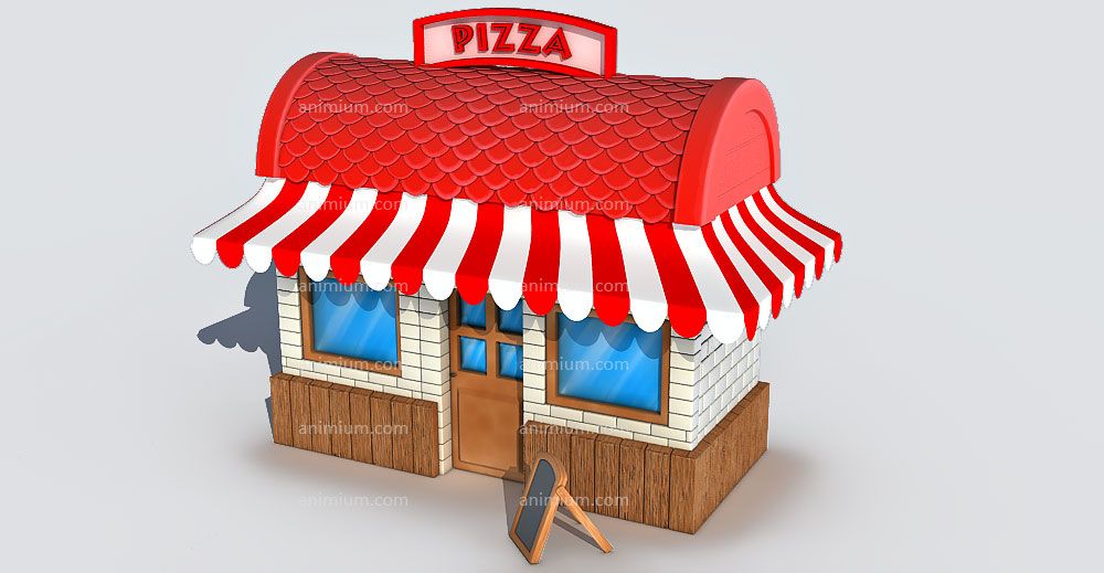 Pizza Shop 3d model