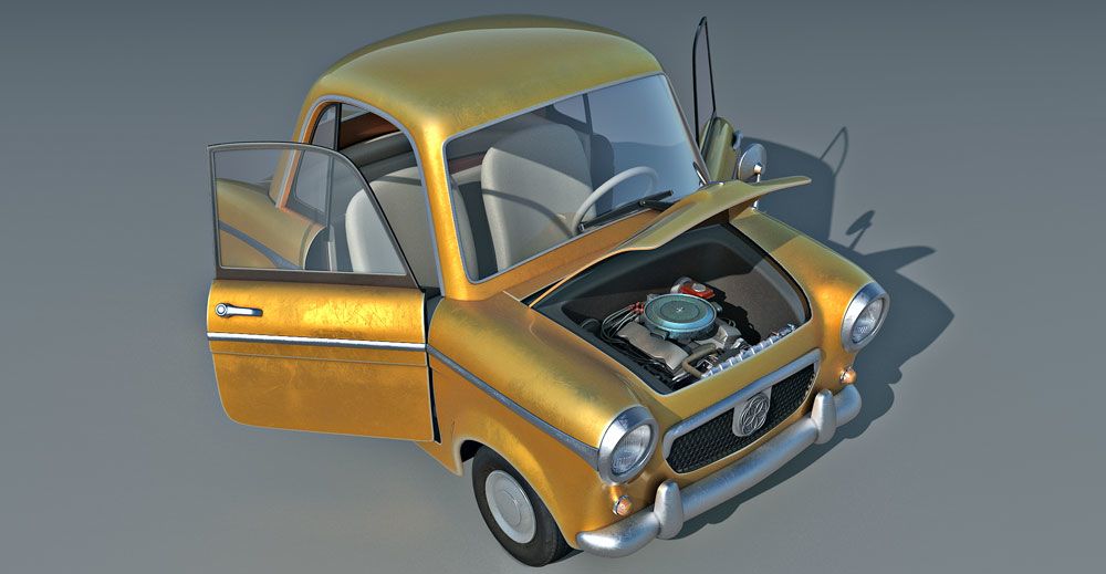 Cartoon Car 3d model1