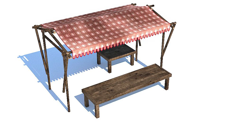 Medieval stall 3d model