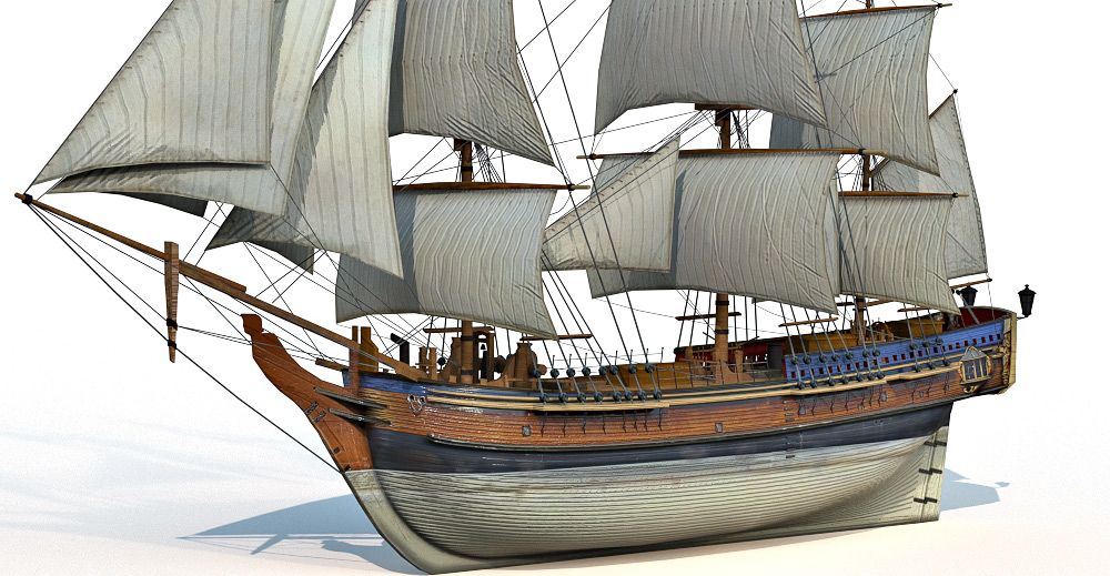 Medieval Ship 3d model