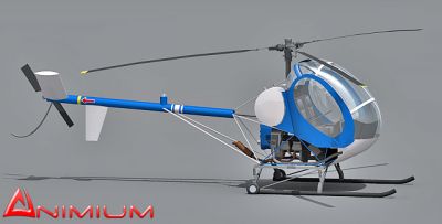 Hughes 269C 3d model