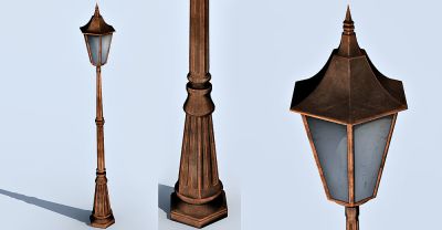 lamp post 3d model