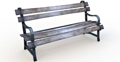 Wooden Bench 3d model