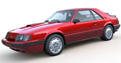 1986 Mustang SVO 3d model