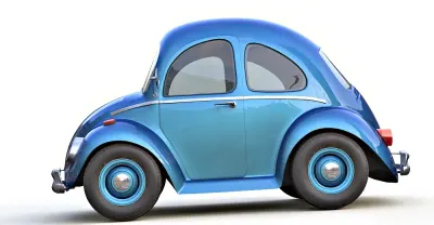 Volkswagen Beetle Cartoon 3d model