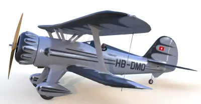 Waco YMF-5 3d model
