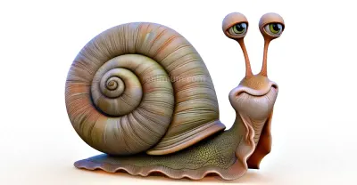 Cartoon Snail 3d model