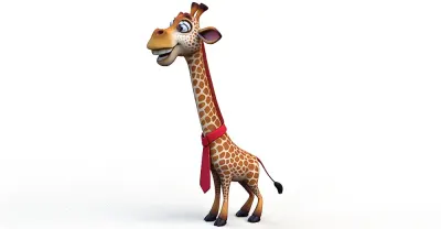 Toon Giraffe 3d model