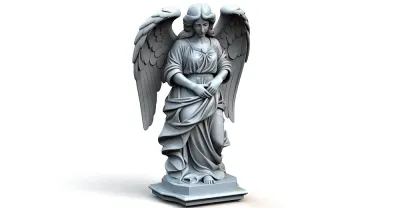 Angel Statue 3d model2