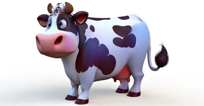 Cartoon Cow 3d model
