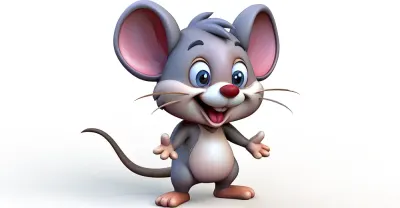 Cartoon Mouse 3d model
