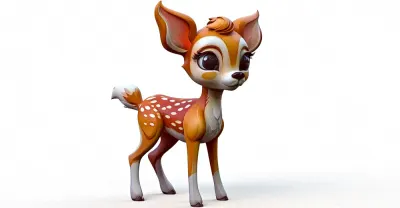 Cartoon Deer 3d model