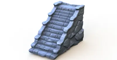 Stone Steps 3d model