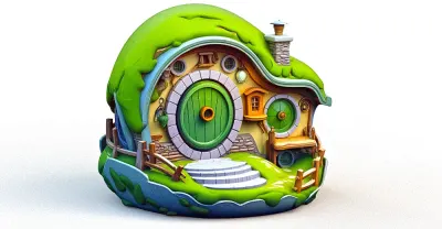 Fantasy House 3d model